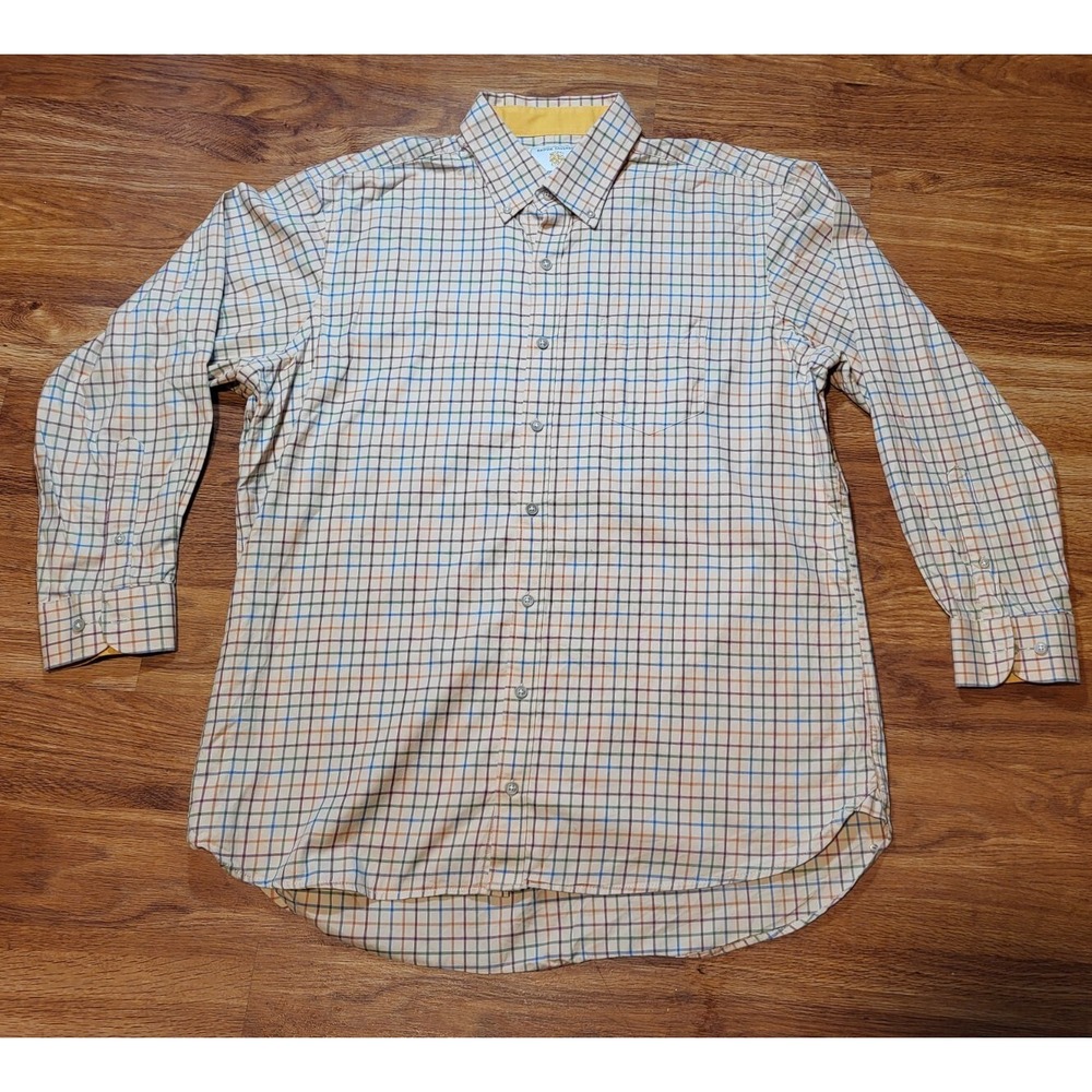 Brook Taverner‎ Luxury Shirtmakers Classic Fit 17" 33.5" Plaid Button Down Shirt